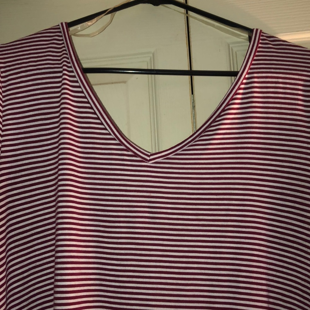 striped red and white top